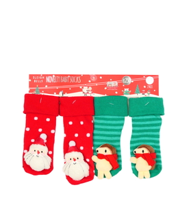 Nové vánoční baby ponožky 2 páry 