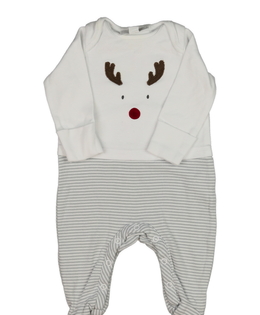 Bílo-šedý vánoční overal se sobíkem 