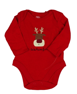 Červené vánoční body se sobíkem F&F