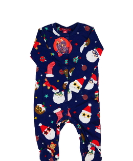 Tmavě modrý vánoční overal 