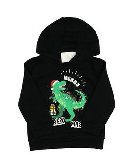 Černá vánoční mikina s dinosaurem Primark 