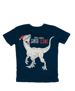 Tmavě modré vánoční triko s dinosaurem Next