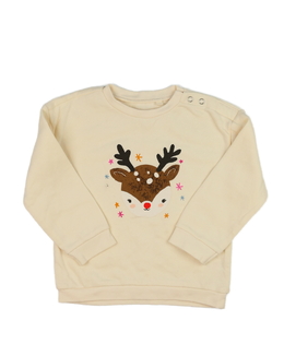 Krémová vánoční mikina Tu
