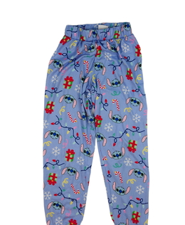 Modré vánoční pyžamové kalhoty Stitch Primark 