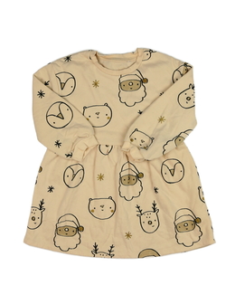 Hnědé mikinové vánoční šaty George