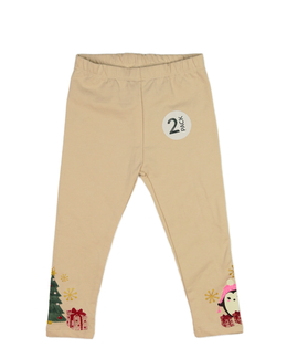 Hnědé vánoční legíny 