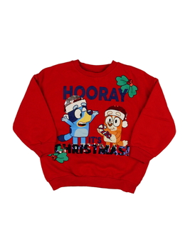 Červená vánoční mikina Bluey 