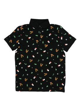 Černé vánoční triko s límečkem F&F