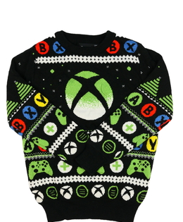 Černý  vánoční svetr Xbox Primark 