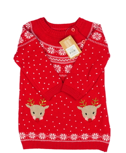 Nové červené vánoční svetrové šaty Primark