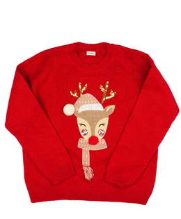 Červený vánoční svetr F&F