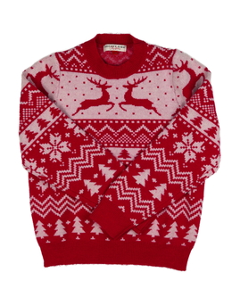 Červený vánoční svetr
