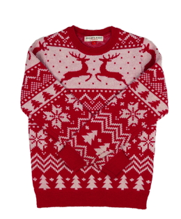 Červený vánoční svetr
