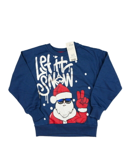 Nová modrá vánoční mikina 