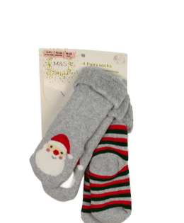 Nové teplé vánoční ponožky EUR 19-22 2 páry M&S
