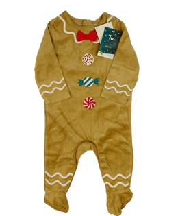 Nový hnědý vánoční overal Tu