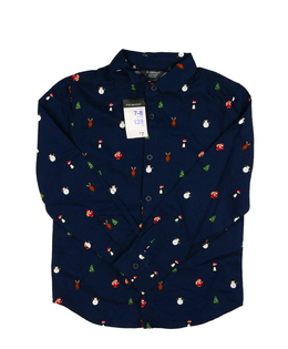 Nová tmavě modrá vánoční košile Primark 