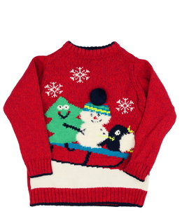 Červený vánoční svetr Nutmeg