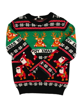 Tmavý vánoční svetr 