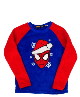 Modro-červená vánoční mikina Spider-man Primark