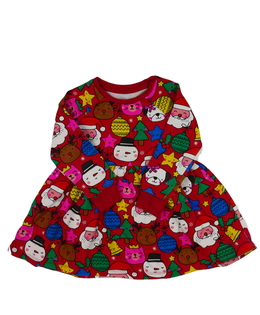 Červené mikinové vánoční šaty