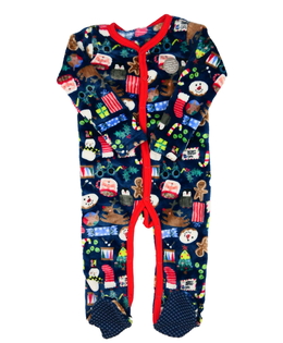 Modrý teplý vánoční overal Nutmeg