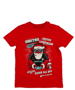 Červené stylové vánoční triko George