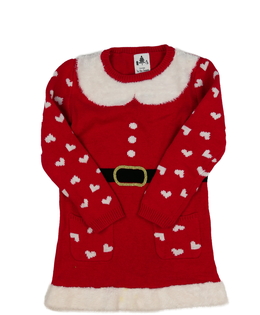 Červené pletené vánoční šaty George