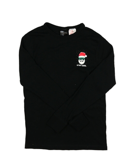 Černé vánoční pyžamové triko H&M