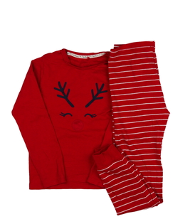 Červené vánoční pyžamo se sobíkem George