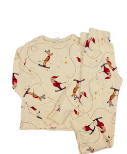 Krémové vánoční pyžamo se Santou George