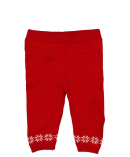 Červené pletené vánoční legíny M&S