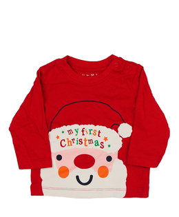 Červené vánoční triko se Santou Nutmeg