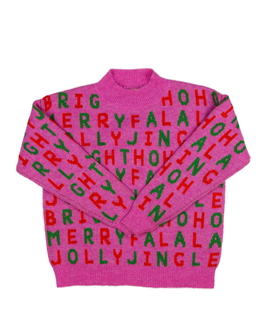 Růžový vánoční svetr F&F