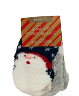 Nové chlupaté vánoční ponožky 2 páry Primark 