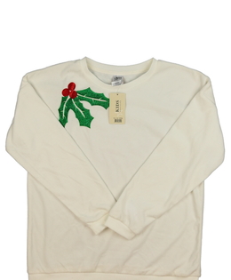 Nová bílá hebká vánoční mikina 