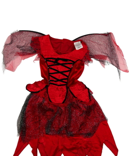 Krásné červené karnevalové šaty s křídly 