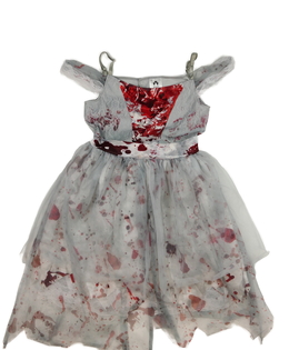 Šedé krvavé karnevalové šaty