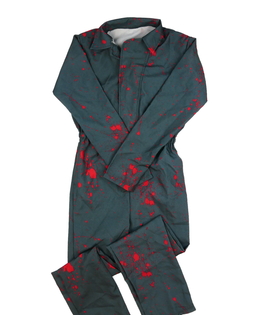 Děsivý karnevalový overal s cákanci krve 