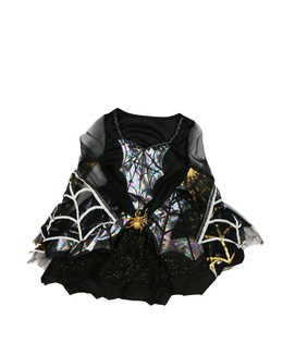 Černé krátké karnevalové šaty  s pavoučkem 