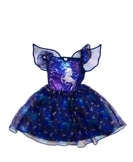 Karnevalové šaty s křídly a jednorožcem 