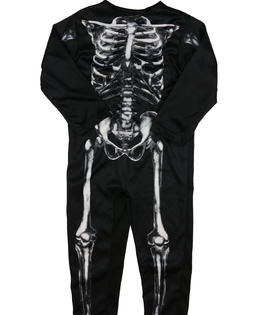 Tmavý karnevalový overal s kostrou F&F