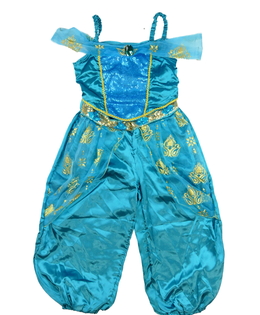 Modrý karnevalový overal exotická princezna 