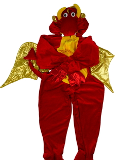 Krásný červený karnevalový overal drak  