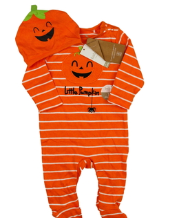 Nový oranžový halloween overal a čepička M&Co