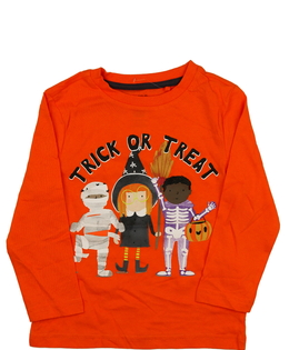 Oranžové halloween triko s dětmi F&F