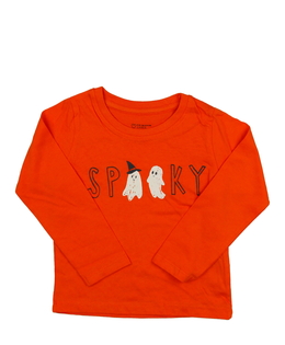 Oranžové halloween triko s duchy Primark 