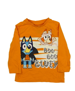 Oranžové halloween triko Bluey 