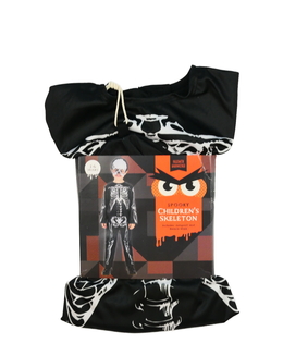 Nový černý halloweenský overal s kostrou 