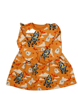 Oranžové mikinové šaty halloween Bluey F&F